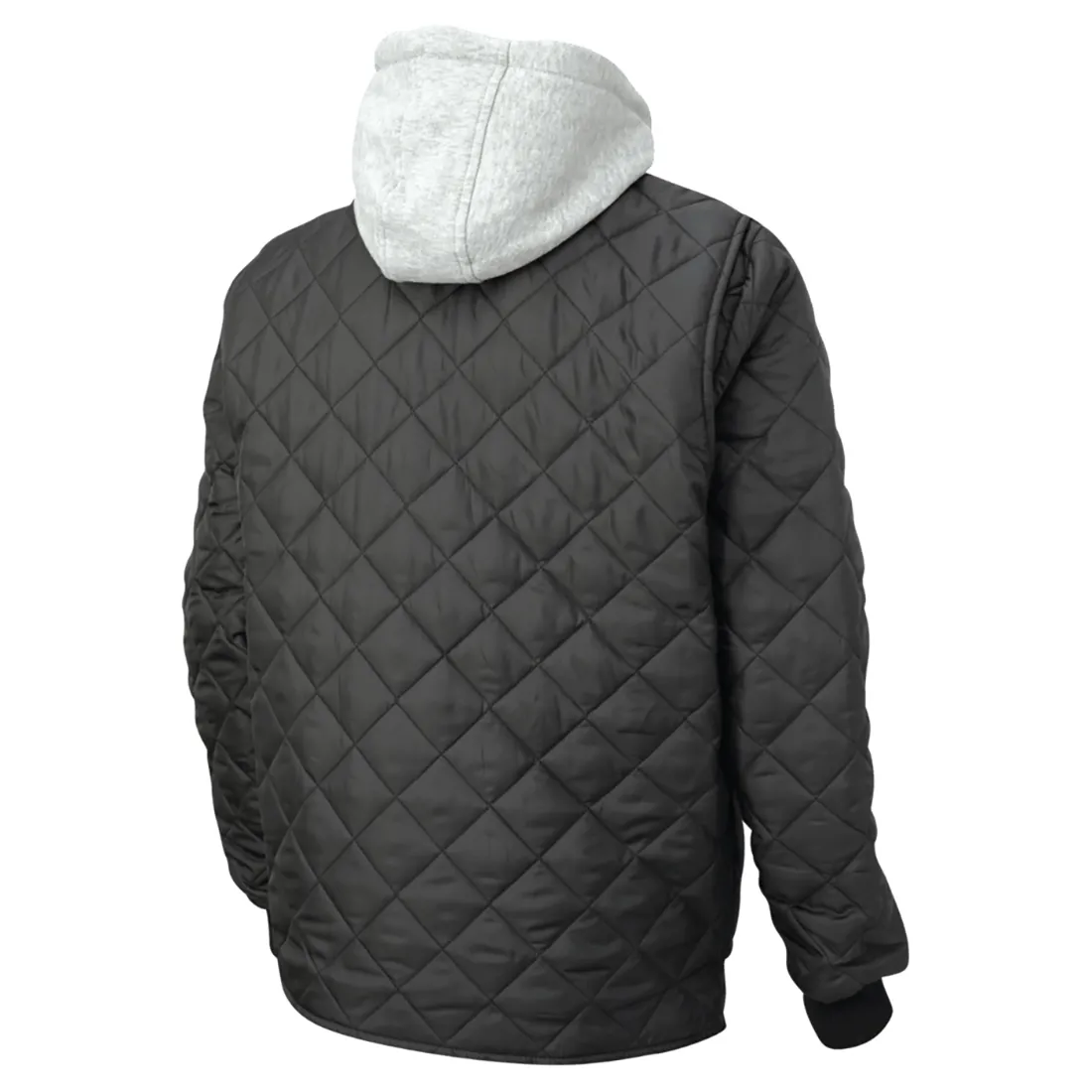 Tough Duck WJ26 Quilted Hooded Freezer Jacket - Black