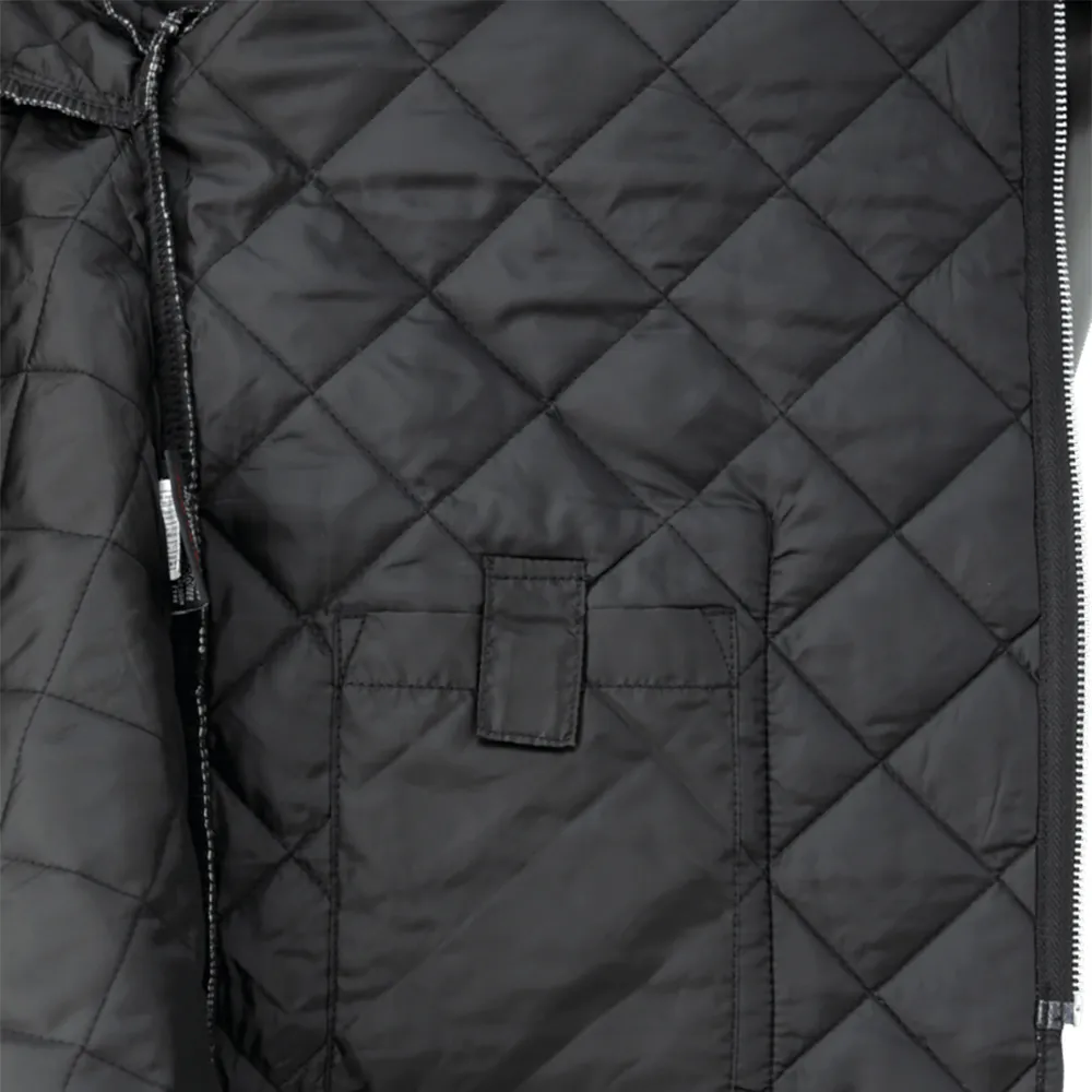 Tough Duck WJ26 Quilted Hooded Freezer Jacket - Black