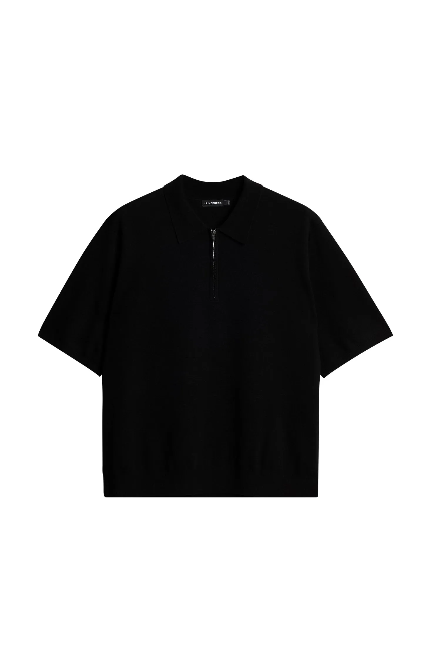 Tyler Quarter Zip Knit Polo / Black