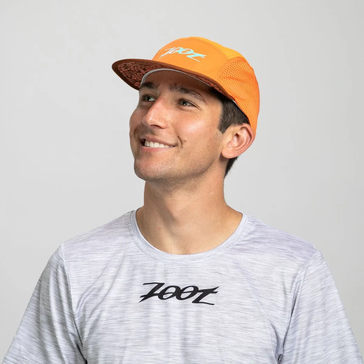 Unisex Tech 5-Panel Hat - Orange Aloha