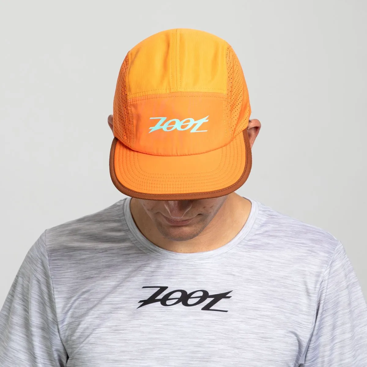 Unisex Tech 5-Panel Hat - Orange Aloha