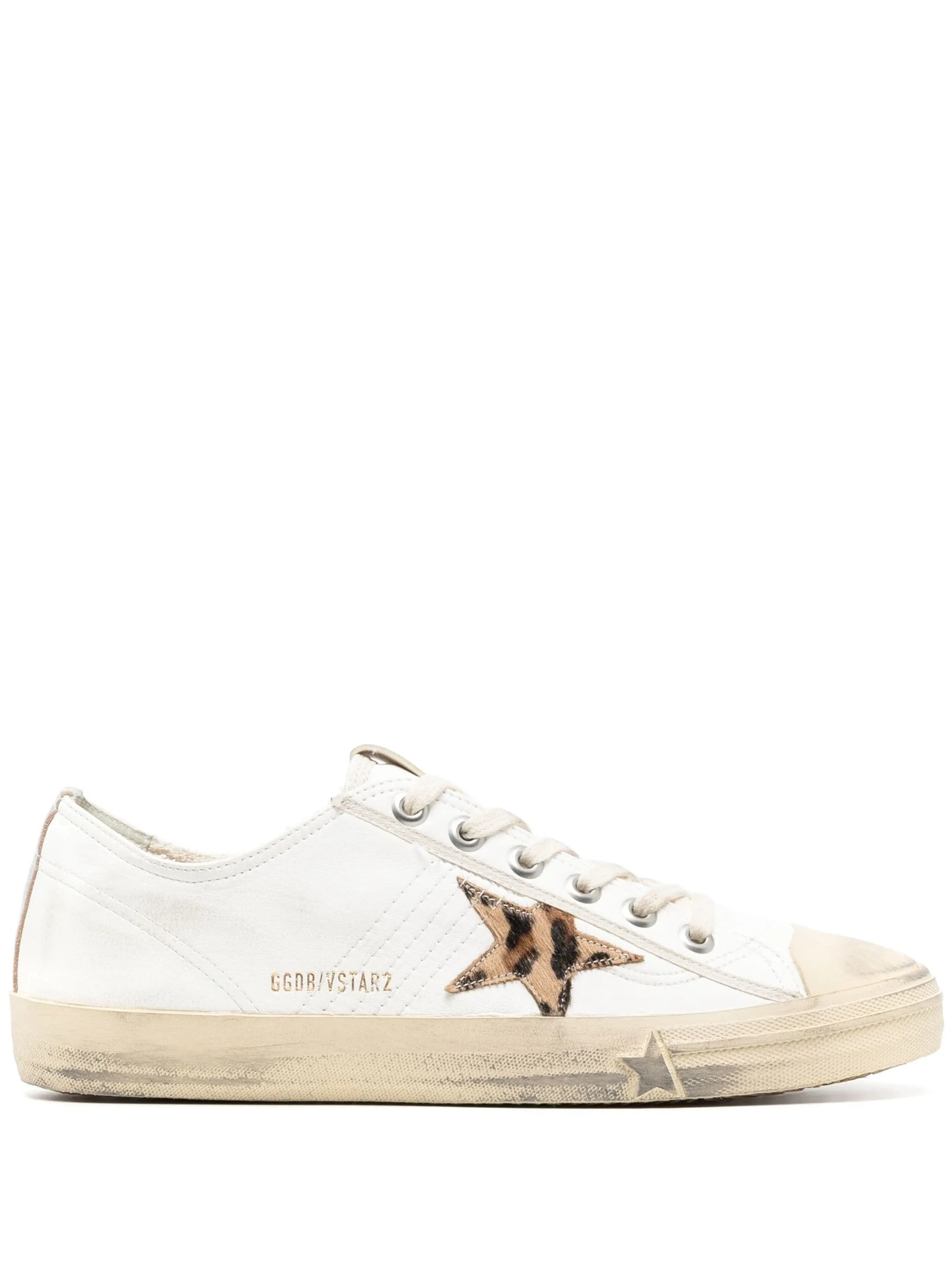 V-STAR2 LEOPARD TOE LEATHER SNEAKERS