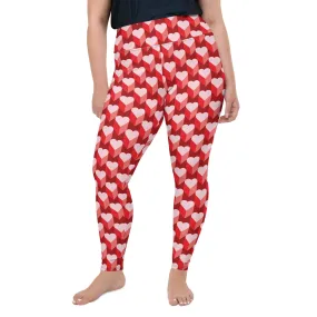 Valentine's Day Heart Plus Size Leggings