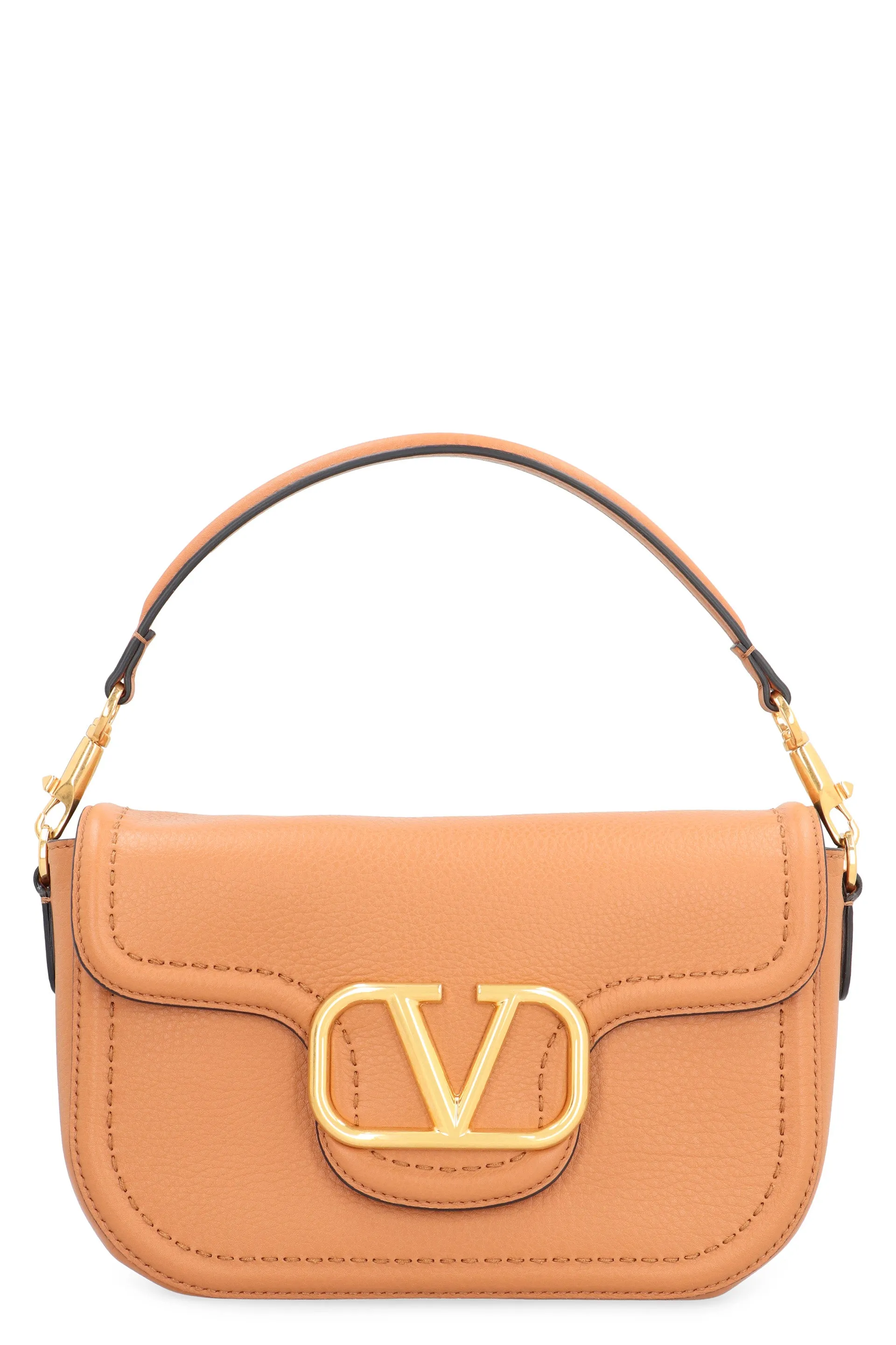 VALENTINO GARAVANI Mini Grained Leather Shoulder Bag - 23.5cm x 18cm x 8cm