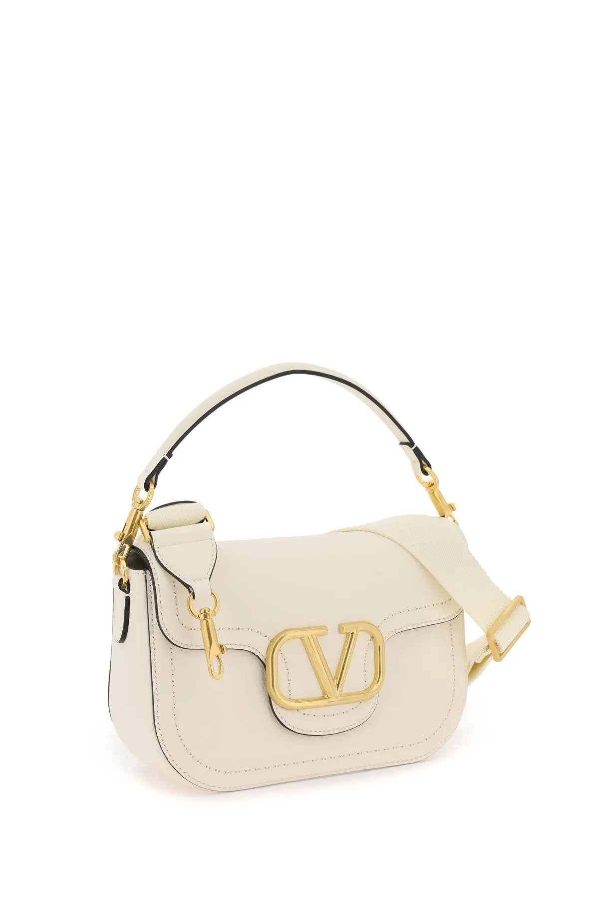 VALENTINO GARAVANI Mini Grained Leather Shoulder Bag - 23.5cm x 18cm x 8cm