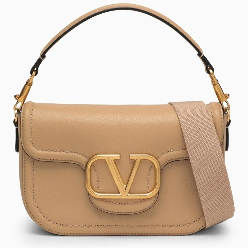 VALENTINO GARAVANI Mini Grained Leather Shoulder Bag - 23.5cm x 18cm x 8cm