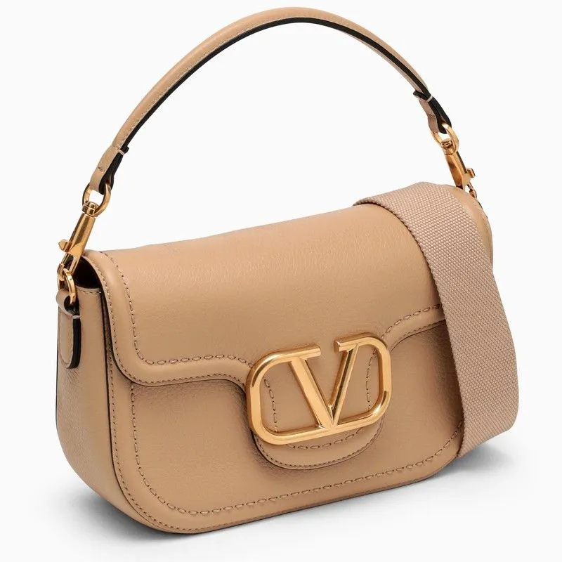 VALENTINO GARAVANI Mini Grained Leather Shoulder Bag - 23.5cm x 18cm x 8cm