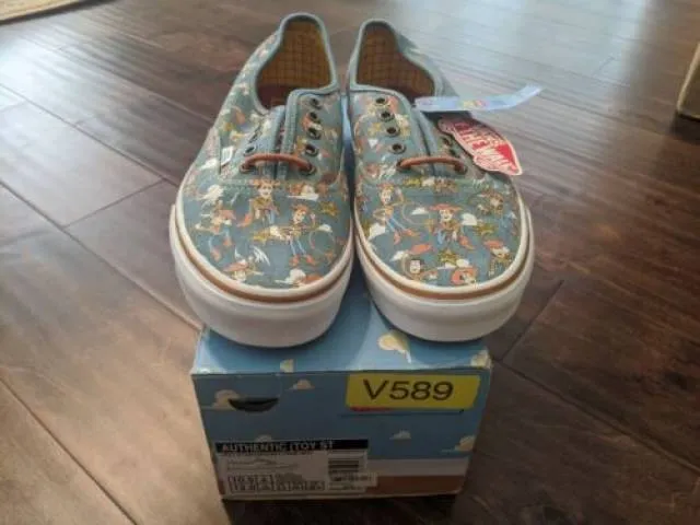 Vans x Toy Story Authentic Woody Print Denim Pixar 4 Sne...