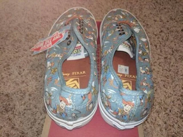 Vans x toy story authentic woody print denim pixar 4 sneakers mens new rare 9.5