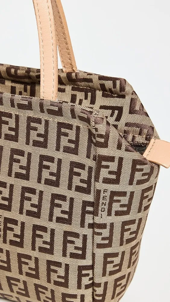 What Goes Around Comes Around   Fendi Beige Zucchino Mini Handbag 