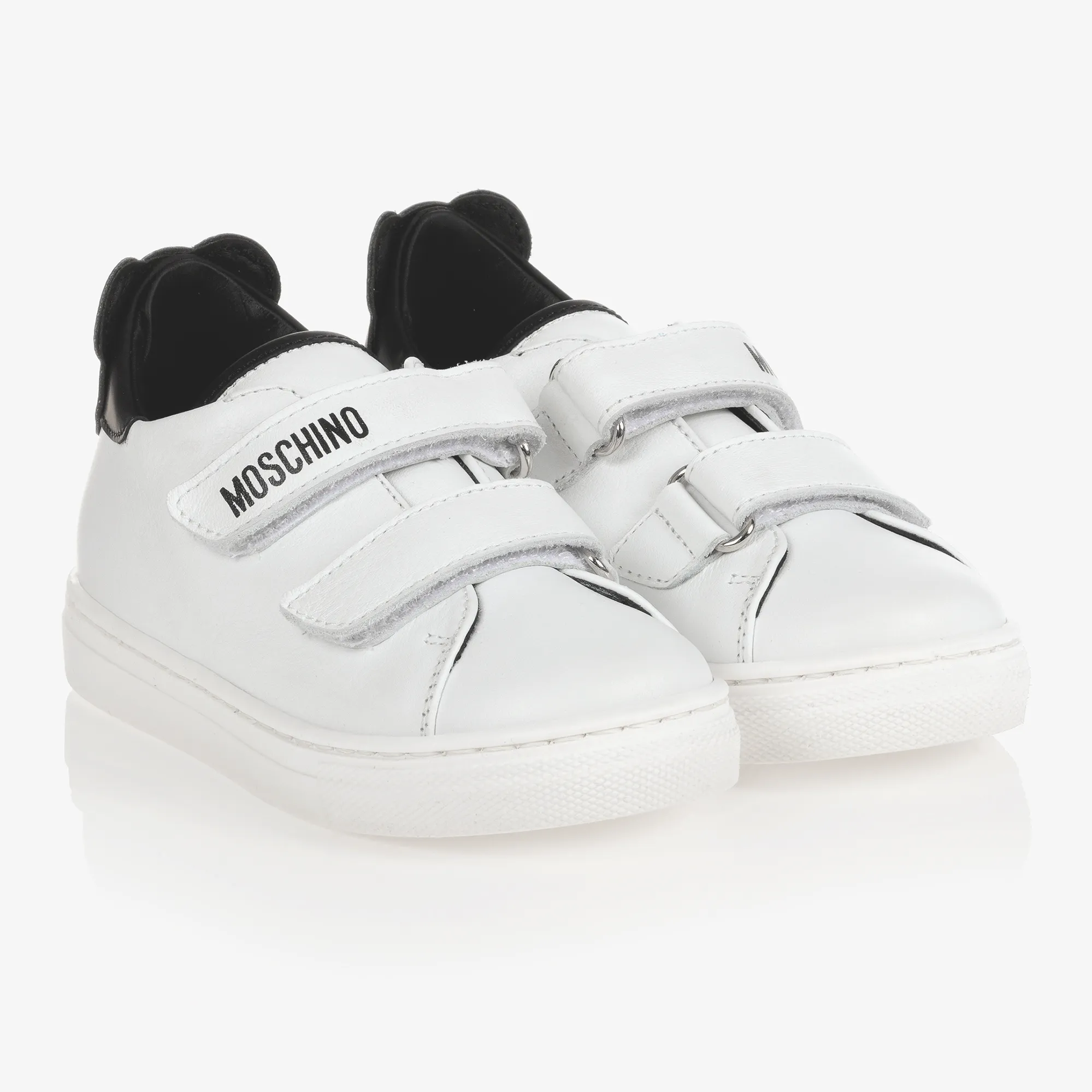 White & Black Velcro Trainers