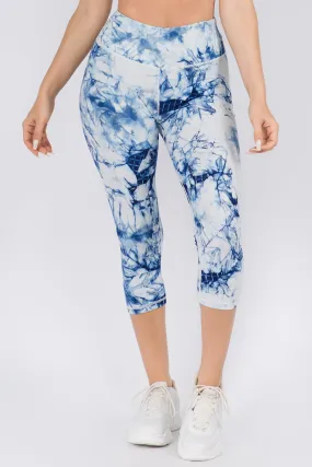 Wild and Free Active Tie-Dye Print Capri Leggings