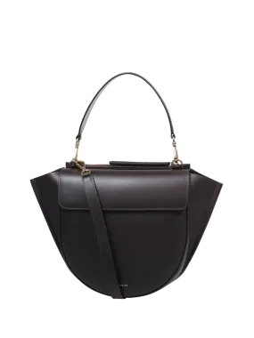 WOMAN WANDLER DARK BROWN CALF LEATHER HORTENSIA MEDIUM BAG