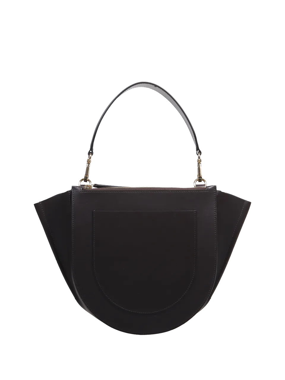 WOMAN WANDLER DARK BROWN CALF LEATHER HORTENSIA MEDIUM BAG