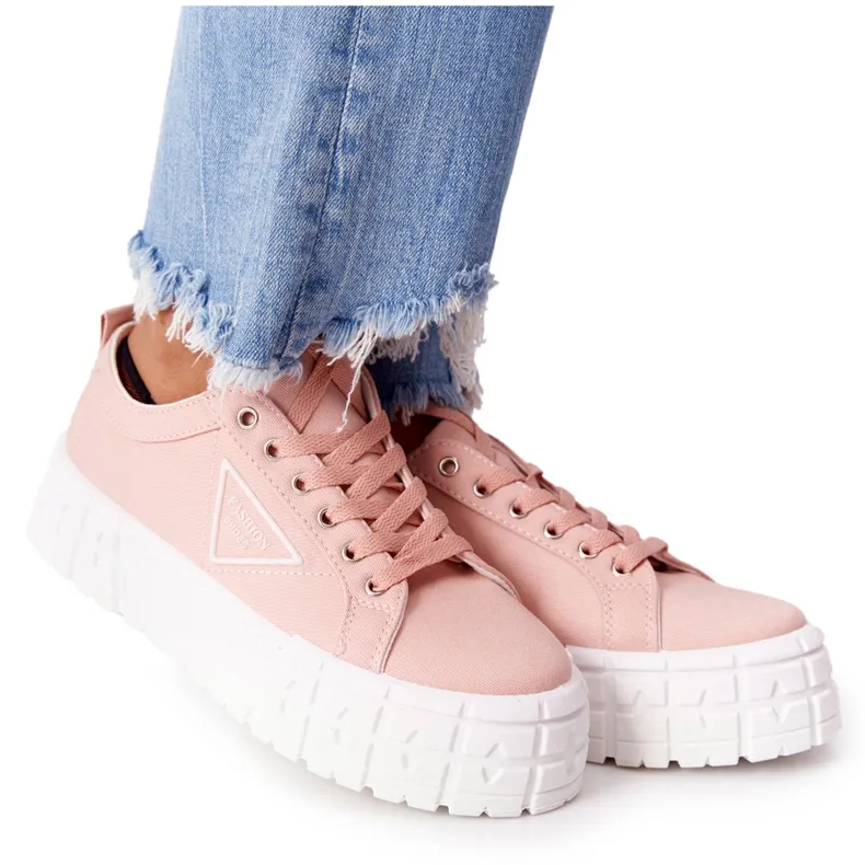 Women's Sneakers On The Pink Big City Life Platform