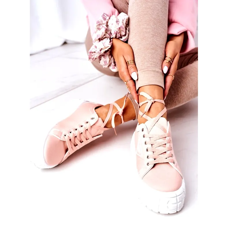 Women's Sneakers On The Pink Big City Life Platform