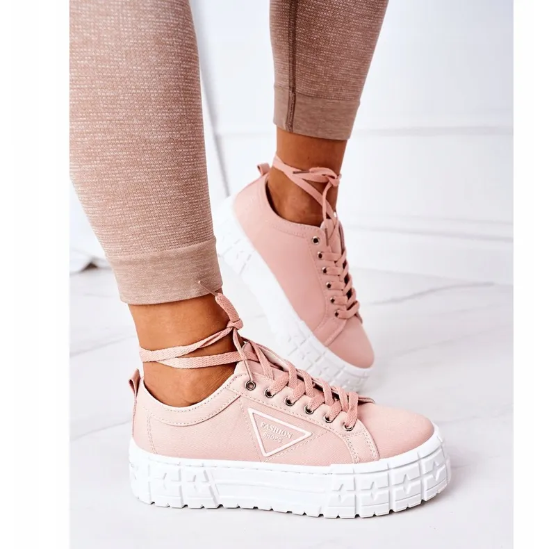 Women's Sneakers On The Pink Big City Life Platform