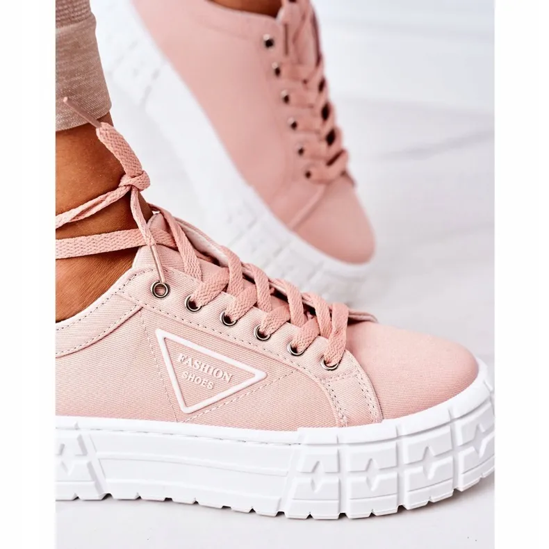 Women's Sneakers On The Pink Big City Life Platform