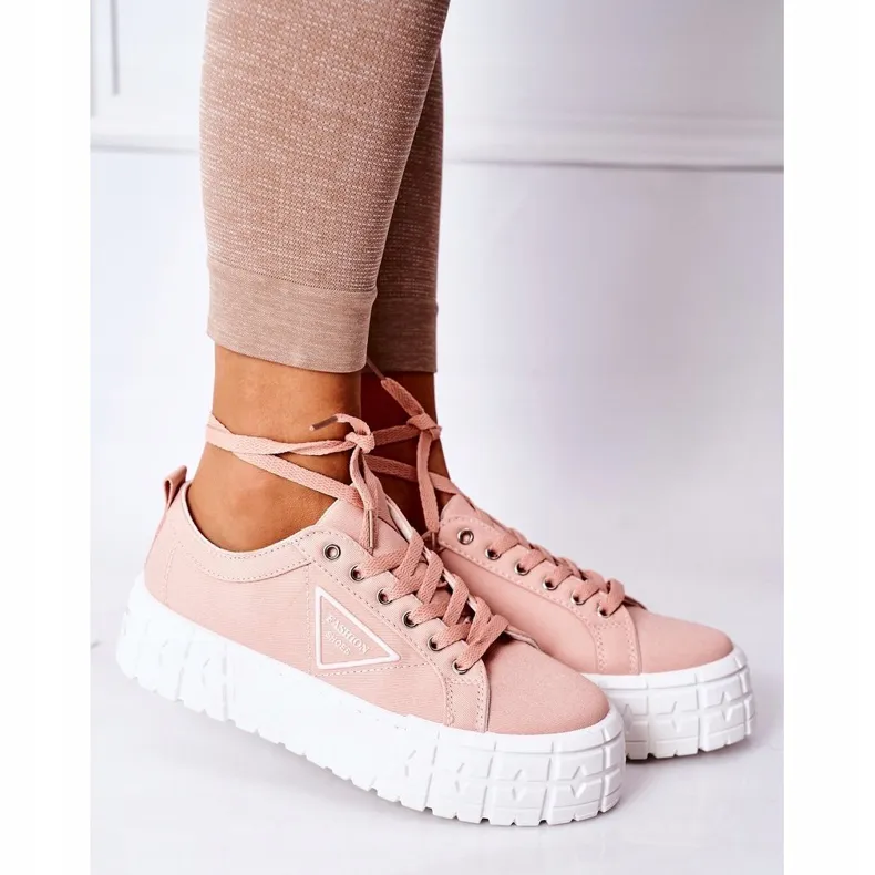 Women's Sneakers On The Pink Big City Life Platform