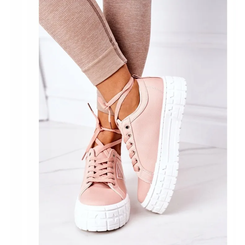 Women's Sneakers On The Pink Big City Life Platform