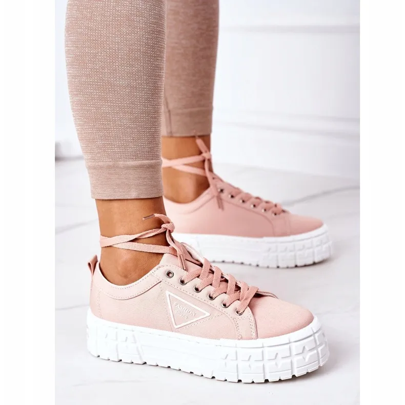 Women's Sneakers On The Pink Big City Life Platform