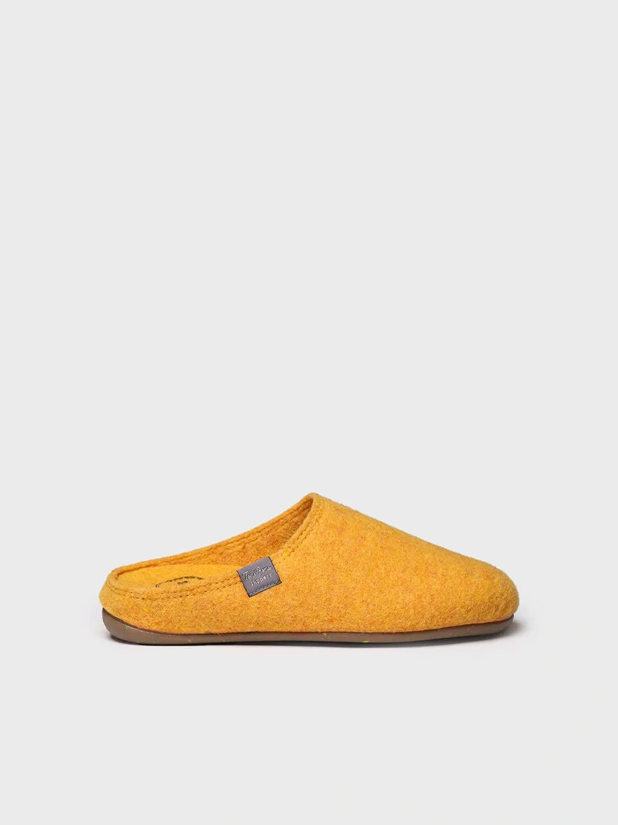 Women's clog-style slipper made from recycled felt - MONA-FR