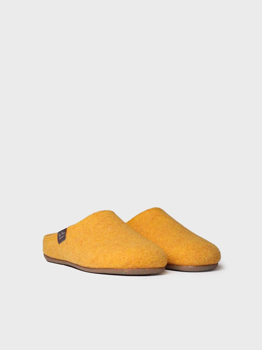 Women's clog-style slipper made from recycled felt - MONA-FR