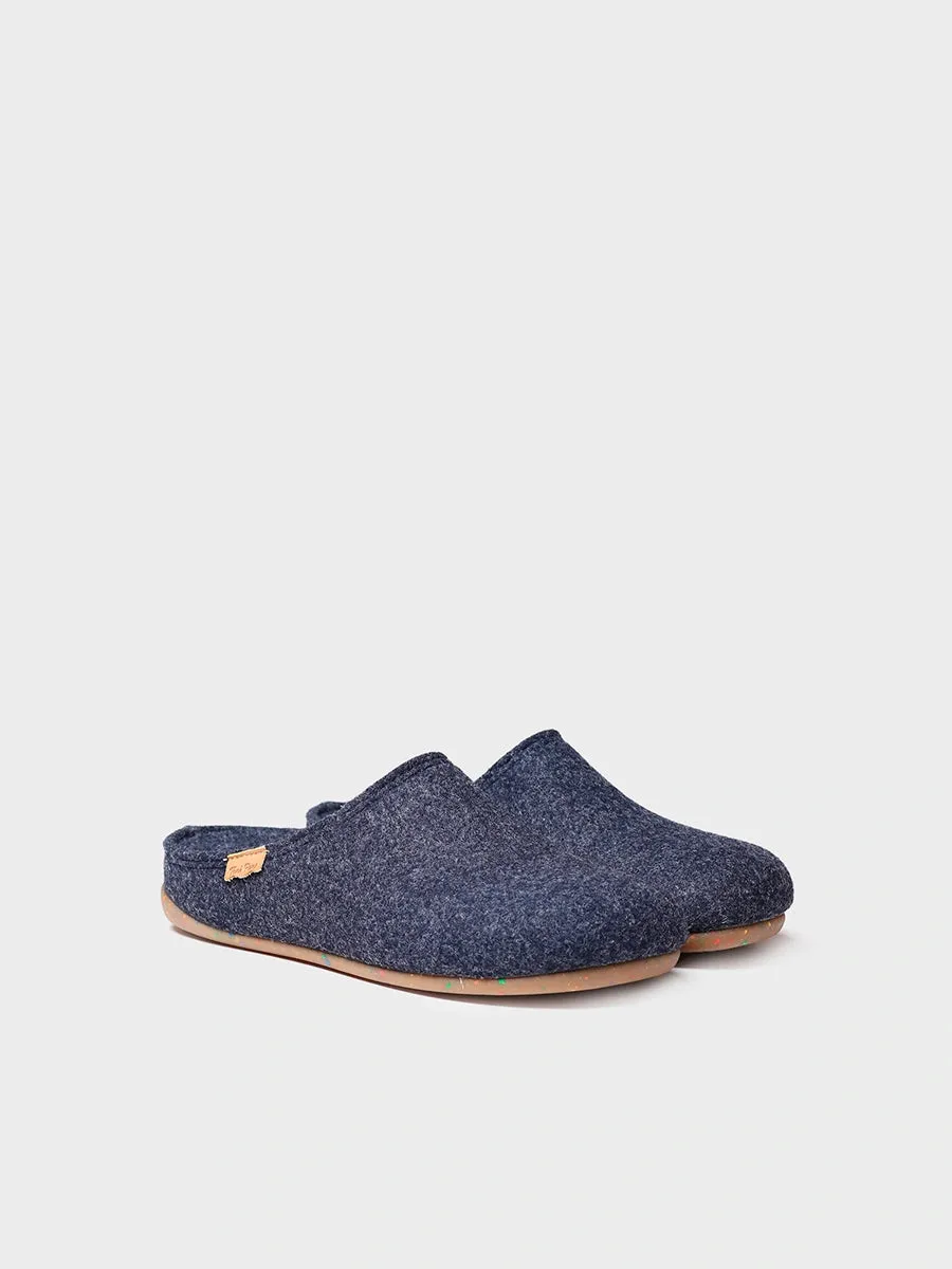 Women's clog-style slipper made from recycled felt - MONA-FR