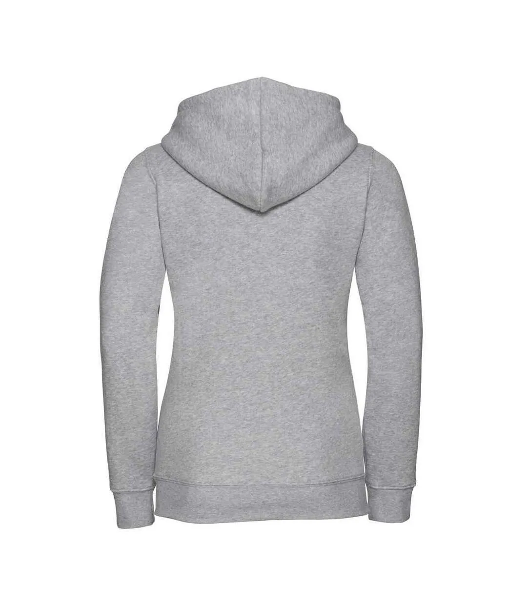 Womens/ladies authentic full zip hoodie light oxford grey Russell