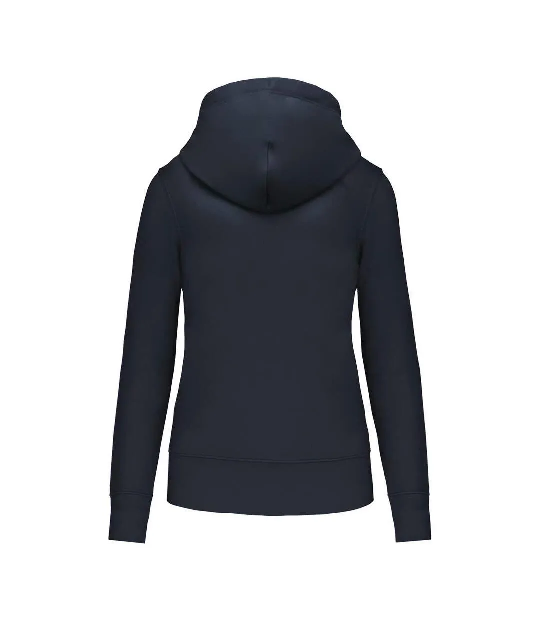 Womens/ladies eco friendly full zip hoodie navy Kariban