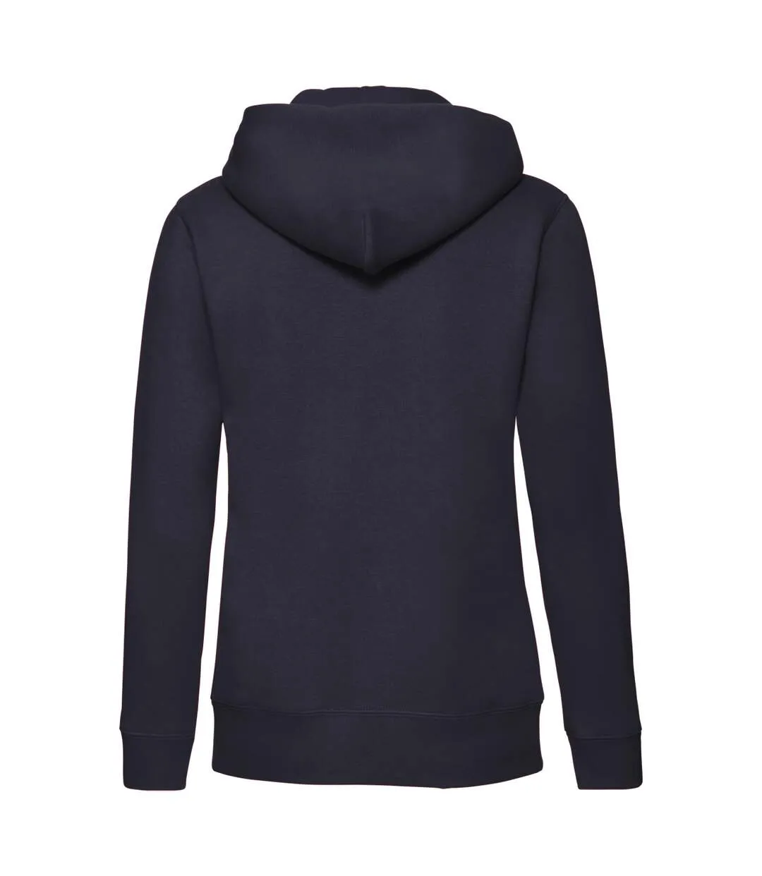 Womens/ladies lady fit full zip hoodie deep navy Fruit of the Loom