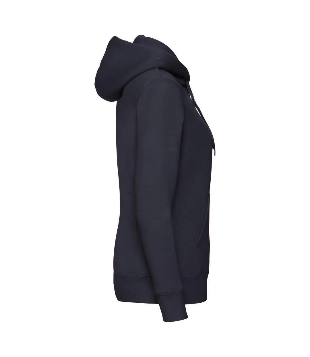 Womens/ladies lady fit full zip hoodie deep navy Fruit of the Loom