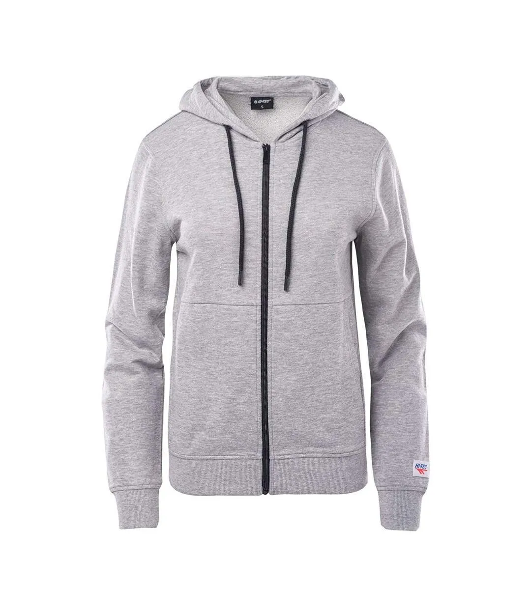 Womens/ladies lady sabarin full zip hoodie grey melange Hi-Tec