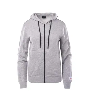 Womens/ladies lady sabarin full zip hoodie grey melange Hi-Tec