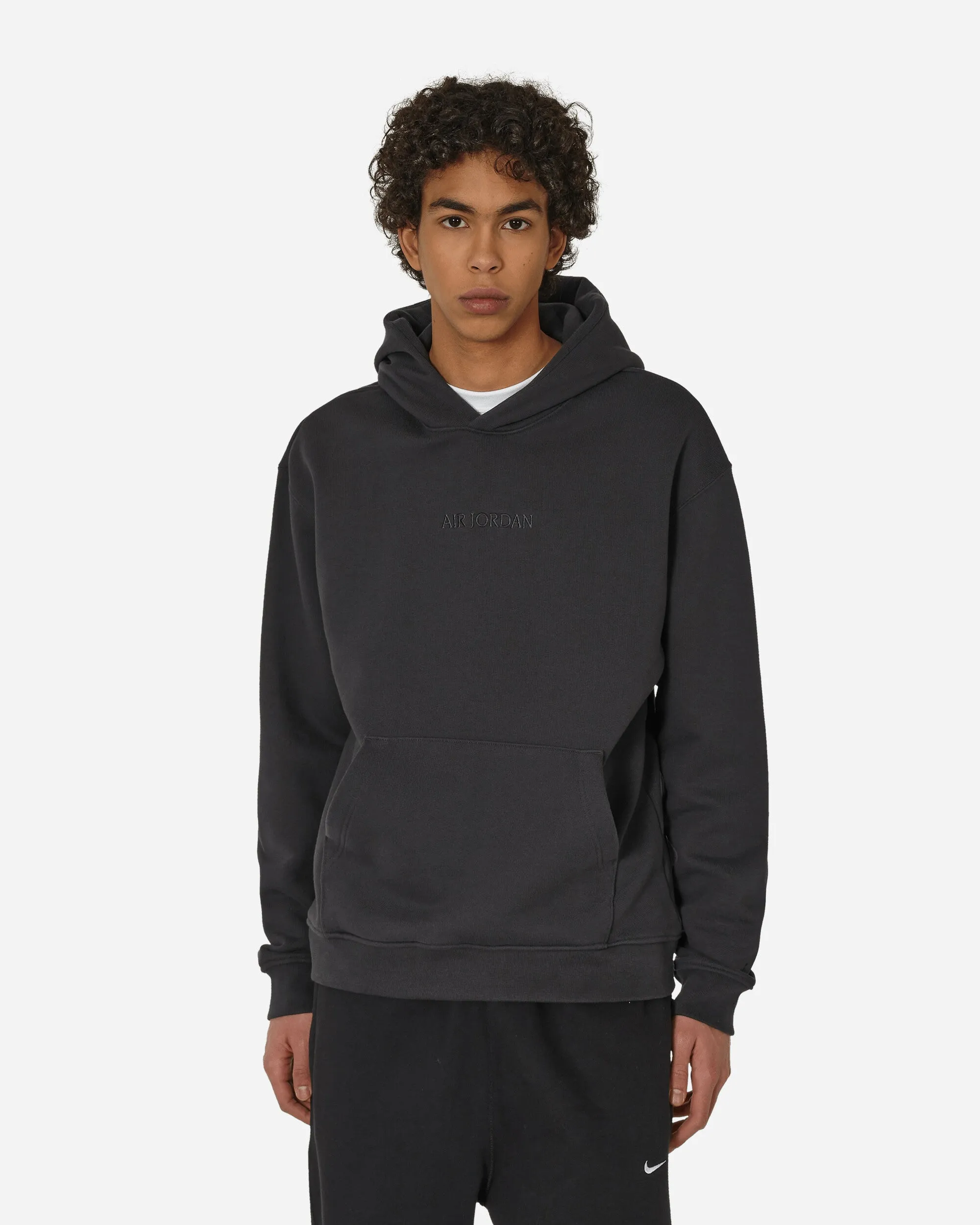 Wordmark Fleece Hooded Sweatshirt Off Noir