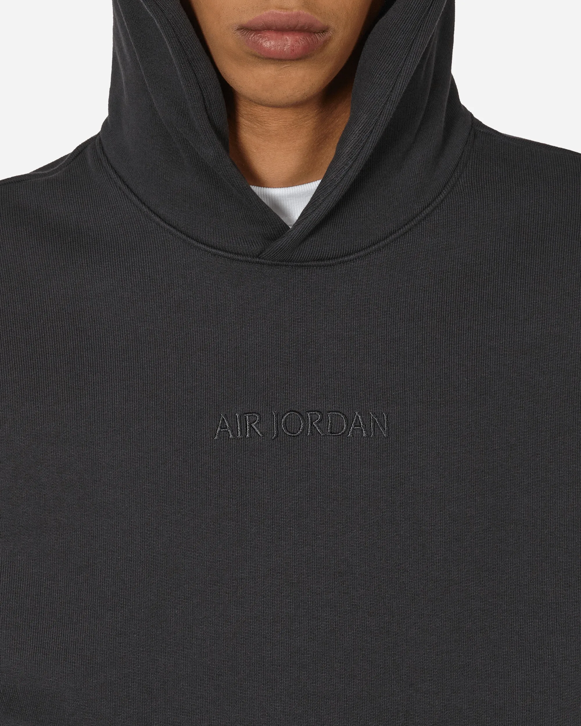 Wordmark Fleece Hooded Sweatshirt Off Noir