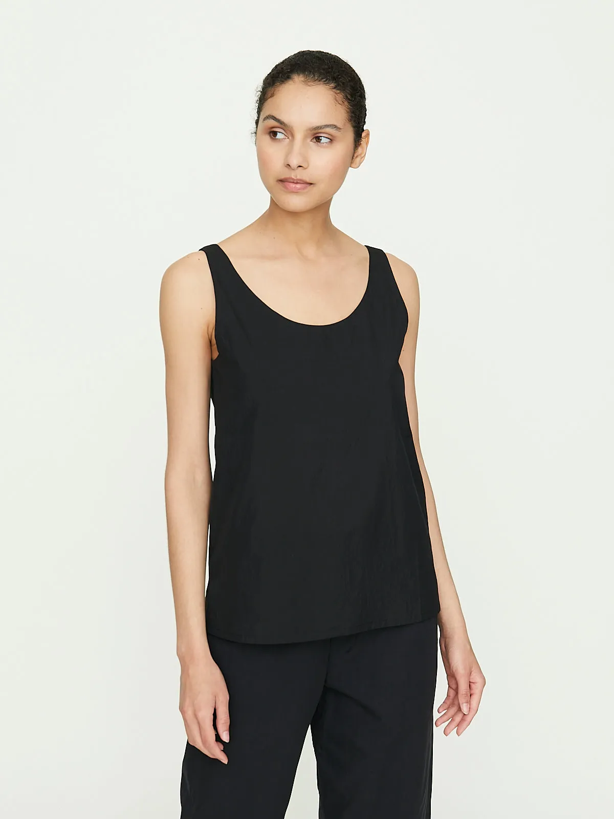 Woven Tank Top in Black