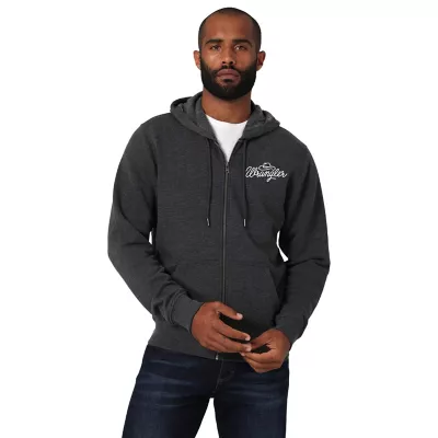 Wrangler Men's Vintage Logo Full Zip Hoodie