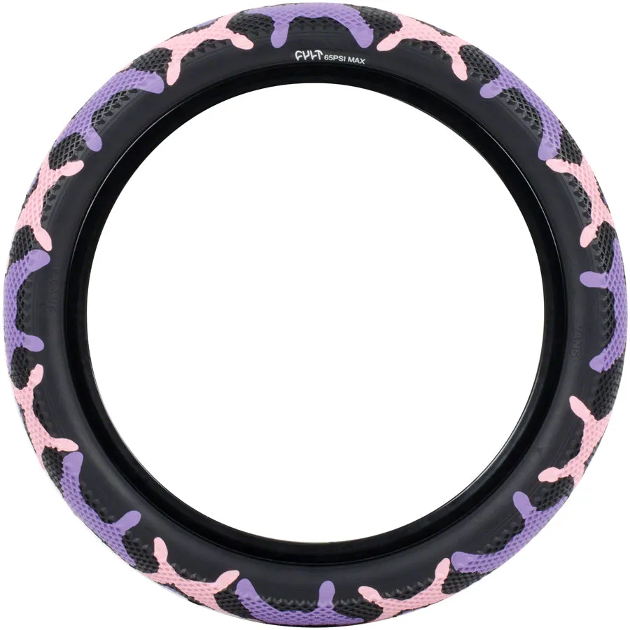 X Vans BMX Bike Tire - 14 x 2.2, Clincher, Wire, Purple Camo/Black