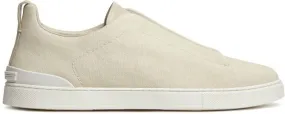 Zegna Triple Stitch canvas sneakers Neutrals