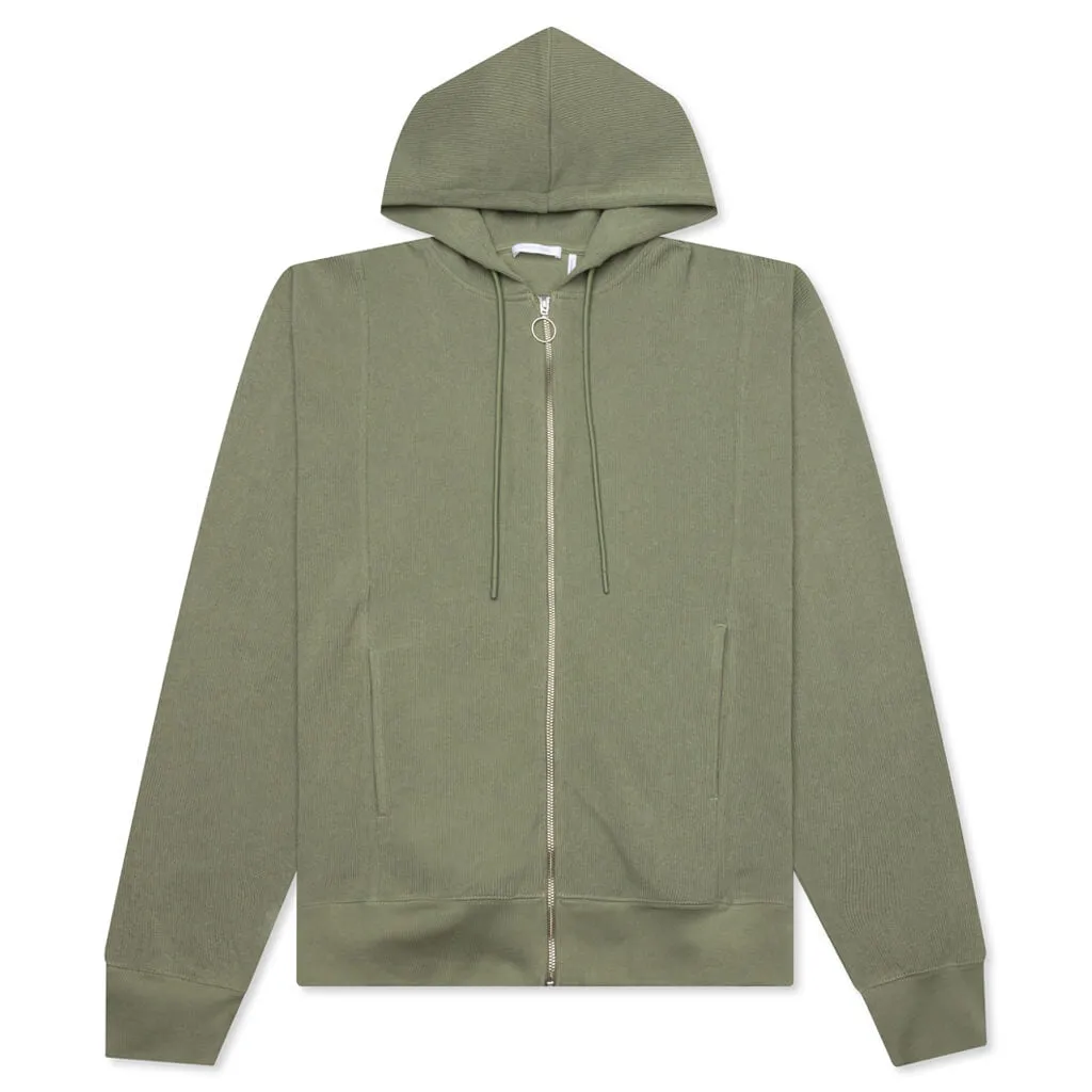 Zip-Up Logo Hoodie - Tea