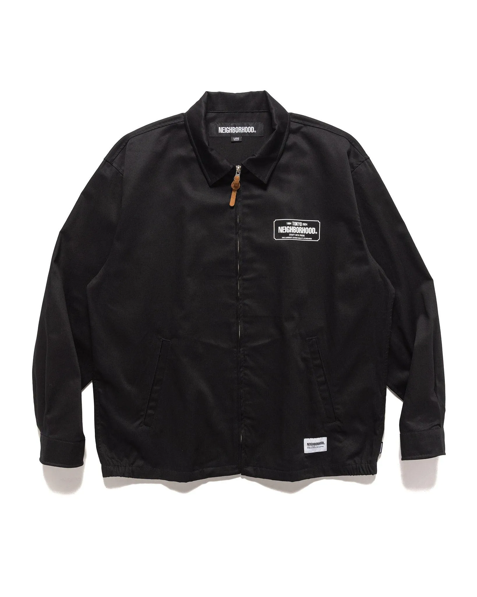 Zip Work Jacket Black