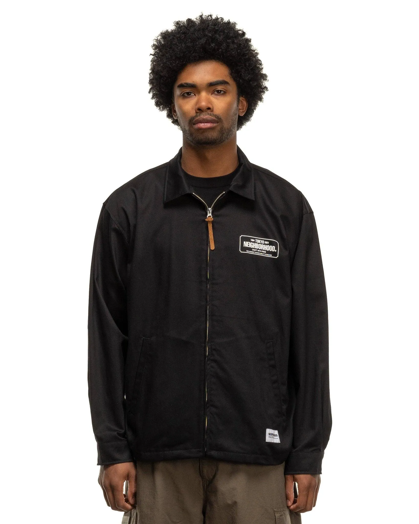 Zip Work Jacket Black