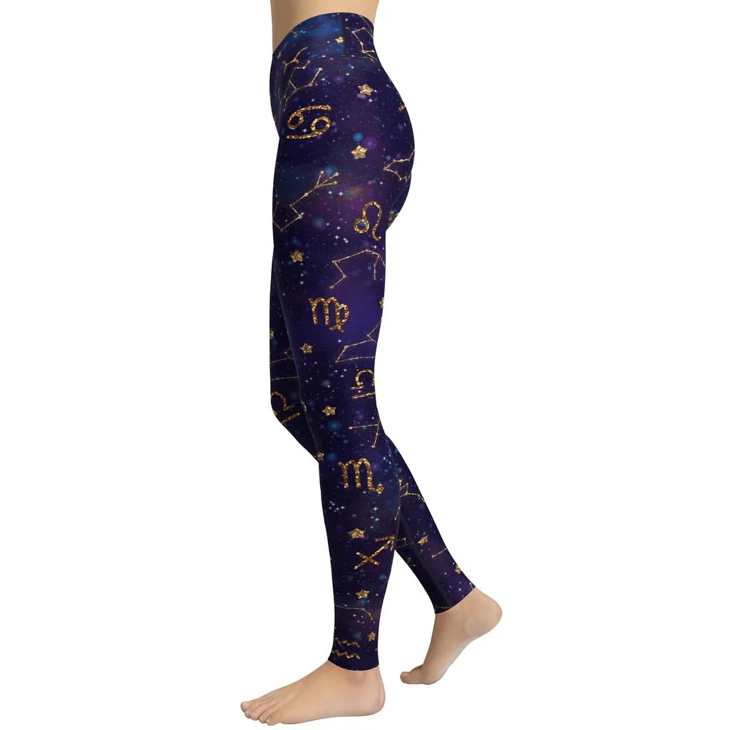 Zodiac Signs Yoga Leggings