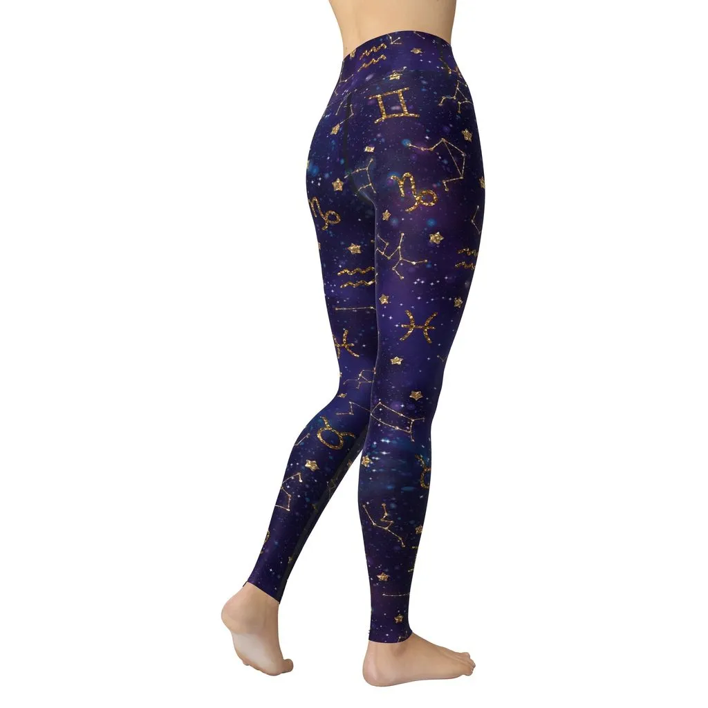 Zodiac Signs Yoga Leggings