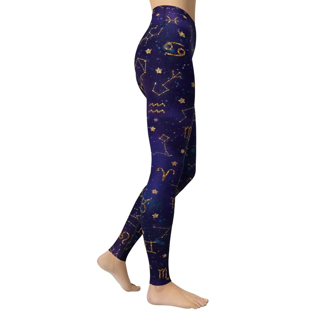 Zodiac Signs Yoga Leggings